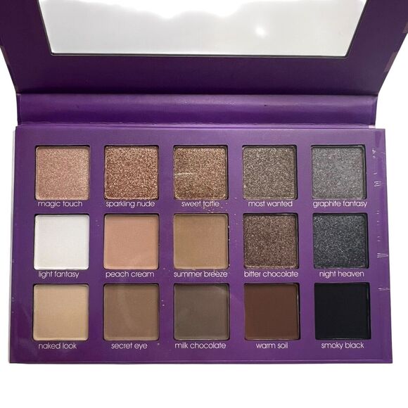 OKALAN Neutral Eyeshadow Palette 15 Colors Makeup Cosmetic Eye Shadow 0.53 oz - Picture 2 of 8